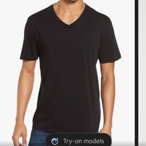 Vince. Mens XL V neck tee shirtt / black